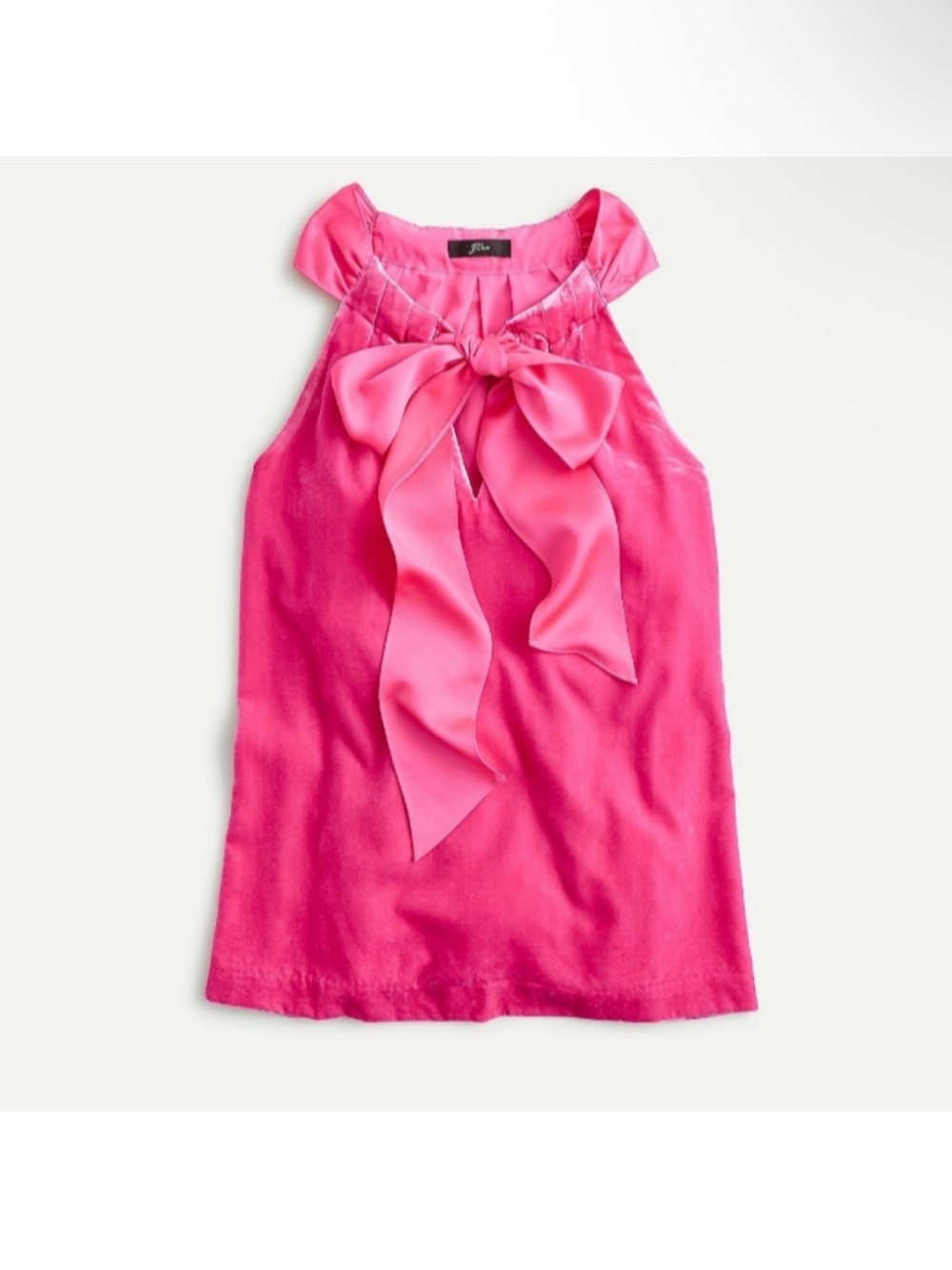 J Crew Crushed Velvet Tie Front Tank - Pink XS